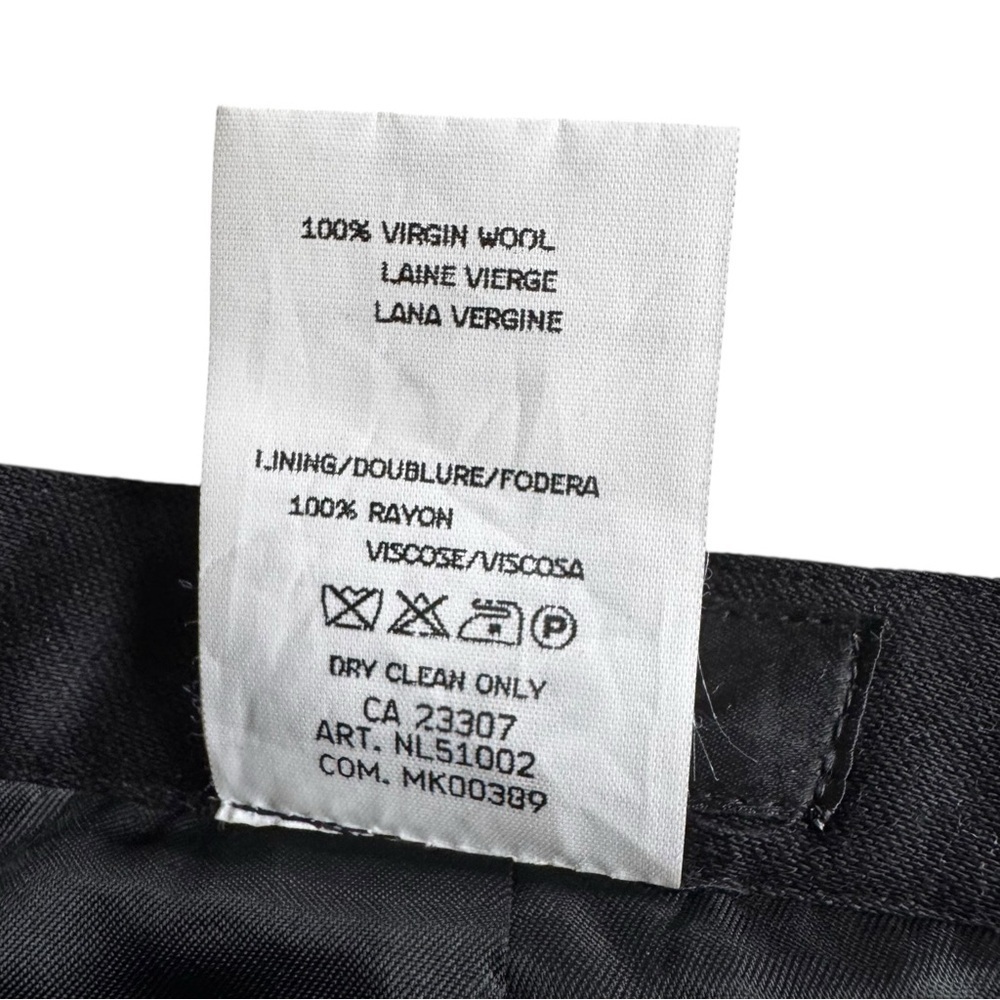 Michael Kors Vintage Black 100% Wool Mini Pencil Skirt w Darts M/L Made in Italy - Picture 9 of 9